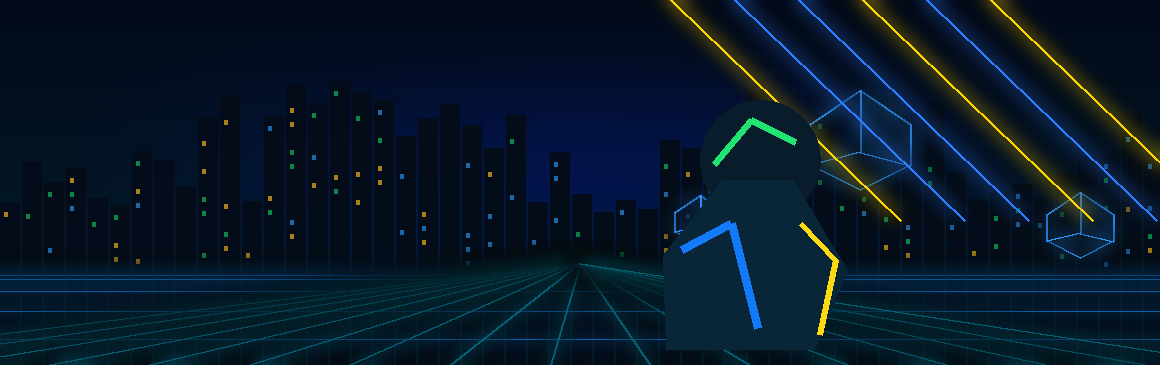Arte de Neon Dodge com cidade futurista neon